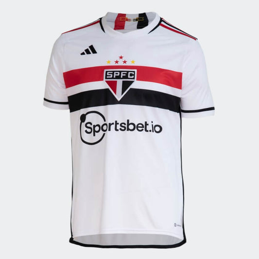 Camisa São Paulo I 23/24 Torcedor Masculina - Branco+vermelho - WC ProSports